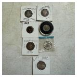 (7) Vintage Coins- 1858 & 1876 Liberty Seated
