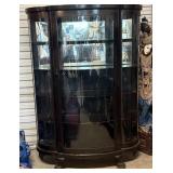 Antique Curved Claw Foot Rolling Glass Display