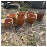 (7) Terra Cotta Plater/Pots