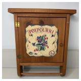 17x14 Vintage Wall Hanging Wood Cabinet with