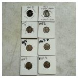 (8) 1943-1964 Dimes/Winged Dimes