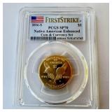 2016-S $1 PCGS SP70 Native American Enhanced