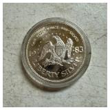 1983 A-Mark Liberty Happiness 1 oz .999 Silver