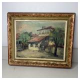 20x24 Framed Oil Painting Rural House Scene