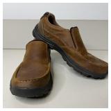 Skechers Braver Rayland Brown Leather Loafers.