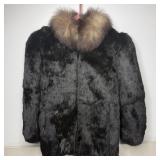 Niki Rabbit Fur Coat Size 10