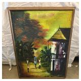 32x23 Framed Hand Painted Canvas Wall Art- Women &