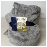 Fluffie Grey Throw Blanket 55x70
