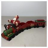 Vintage Santa Claus Wood Train Center Piece