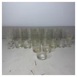 (24) Assorted Vintage Clear Glassware-