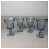(4) Vintage Mid Century Jamestown Blue Water