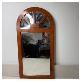 30x15 Wood-Framed Arched Wall Mirror