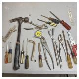 Tool Lot 3- Hammer, Vise Grips, Screwdrivers, &