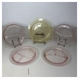 (4) Antique MacBeth Evans Dogwood Pink Depression