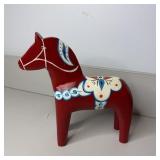 11 1/2" Swedish Red Dala Horse Hand Painted