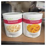 (2) Sealed Nutristore freeze-dried fruit Bananas &