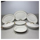 (9) Haviland Limoges France Gold Trimmed Dishes