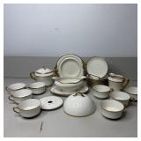 (22) Haviland Limoges France Gold Trimmed Dishes