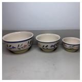 3 Pc Gibson Dahlia Mixing Bowls Set Vintage
