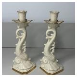 (2) Lenox Aquarius Dolphin & 24k Gold trim