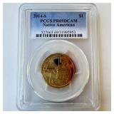 2014-S $1 PCGS PR69DCAM Native American