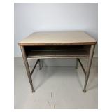 Vintage Metal & Wood School Desk