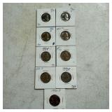 (9) 1989-1993 Washington Quarters