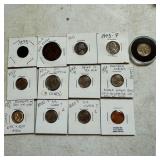 (13) 1893-2006 Assorted Currency Coins/Error