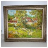 37x43 Framed Scenic Oil Painting Signed