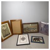 Assorted Framed Wall Art & Frame-  Vanity Fair