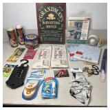 Table Lot- Bandana, Oxi Clean Spray, Whistles,