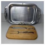 Vintage B&B St Paul MN Aluminum Bar Tray Platter