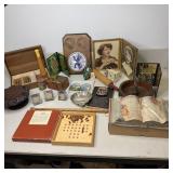 Table Lot- Brass Back Scratcher, Abra Solitaire,