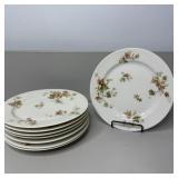 (8) 7 1/2" Haviland Limoges France Autumn Leaf