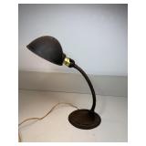Art Deco Gooseneck Cast Iron Base Desk Lamp