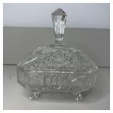 CRYSTAL CLEAR HANDCUT 24% LEAD CRYSTAL FOOTED