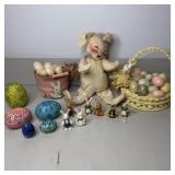 Vintage Easter Decor, Baskets, Plush- Annalee