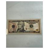 2004 A Star United States $10 Federal Reserve Note