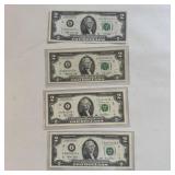 (4) 2003/1976 United States $2 Federal Reserve