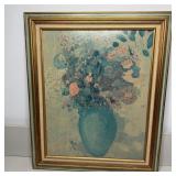 24x20 Framed Floral Oil Painting