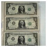 (3) 1963 B Consecutive United States $1 Federal