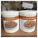 (2) Sealed Nutristore Brand Freeze-Dried Meats