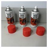 (3) Rust-Oleum Flat Red Automotive High Heat