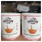 (2) Sealed Augason Farms Sugar & Honey Powder