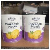 (2) Sealed Augason Farms Freeze Dried Pineapple
