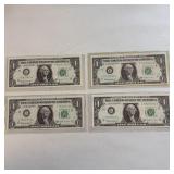 (4) 1963 B Star United States $1 Federal Reserve