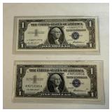 (2) 1957 Blue Seal United States $2 Federal