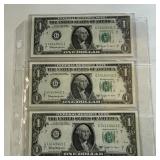 (3) 1963 B Consecutive United States $1 Federal