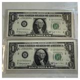 (2) 1963 B Consecutive United States $1 Federal