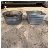 (2) Galvanized Buckets